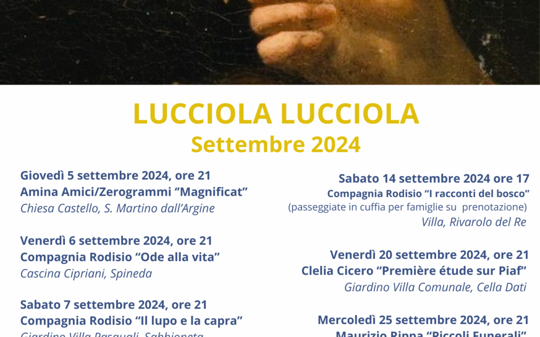 Aggiornamento Festival Terre d’Acqua l’Opera Galleggiante “Lucciola Lucciola”